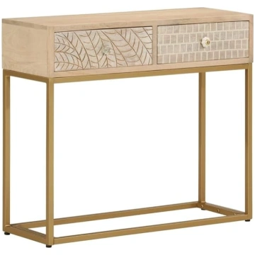 Console Table 90 x 30 x 76 cm Solid Mango Wood & I