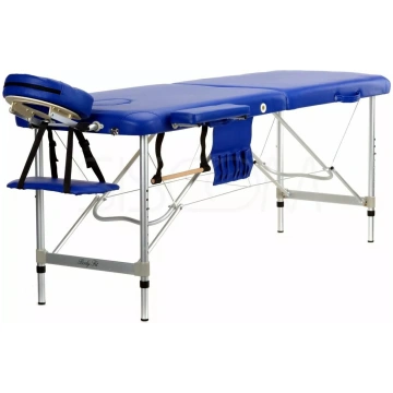 Masāžas galds Bodyfit alumīnija, 2 segmentu, zils 