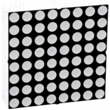 Display: LED | matrix | 8x8 | red | 15mcd | cathod