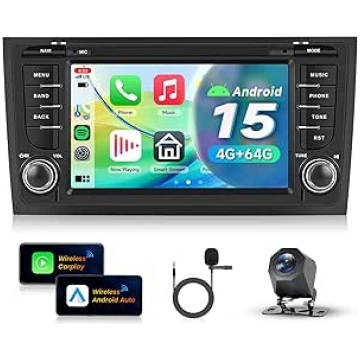 4G + 64G auto radio Android 15 priekš Audi A6 C5 1