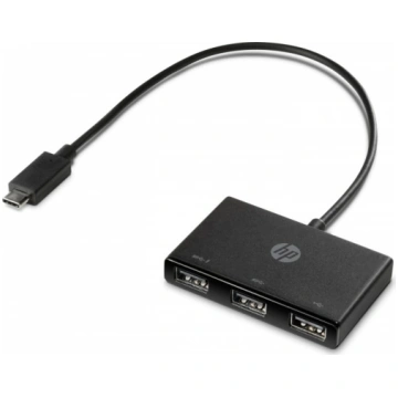 HP USB-C to USB-A Hub, USB Hub (black) Z6A00AA