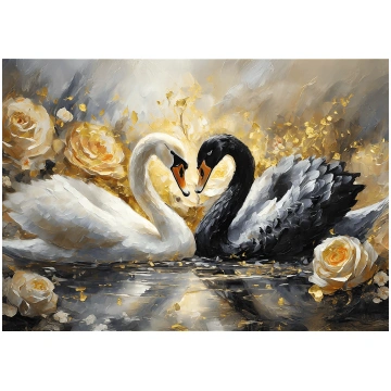Puzzle Premium Plus : Beautiful Swans Trefl