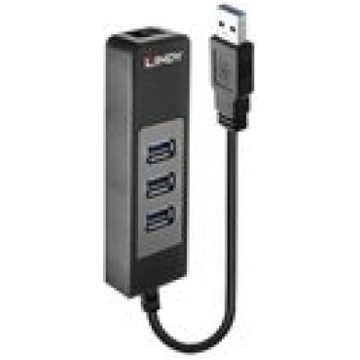 Lindy I/O HUB USB3 & LAN ADAPTER/43176