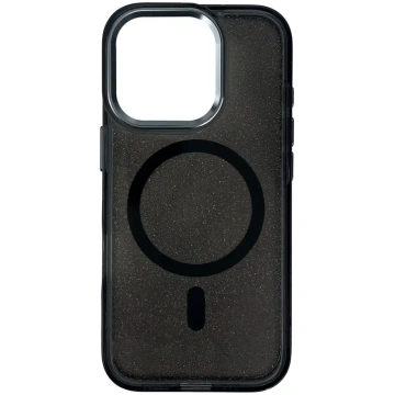 Glitter Case MagSafe for iPhone 16 Pro - black wit