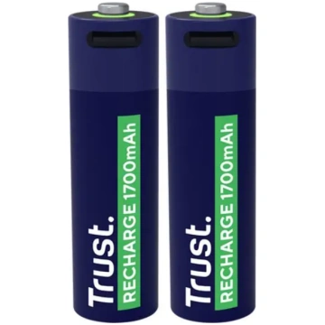 Rechargeable Battery Trust AA USB-C 2-pack
