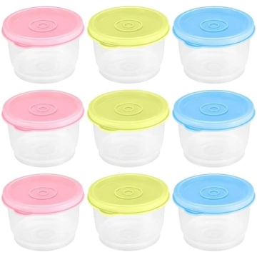 Mazie pārtikas trauciņi ar vākiem 9 gabali Plastma