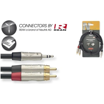 Stagg NYC3/MPS2CMR, Aux 3.5 mm/RCA, 3 m