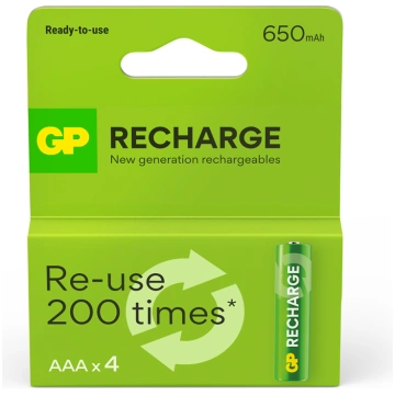 GP - Recharge Rechargeable Battery Size AAA 650 mA
