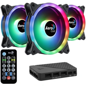 Wentylator Aerocool Duo 12 Pro 3-pack + Hub + Pilo