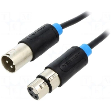 Cable | XLR male 3pin,XLR female 3pin | 5m | Plati