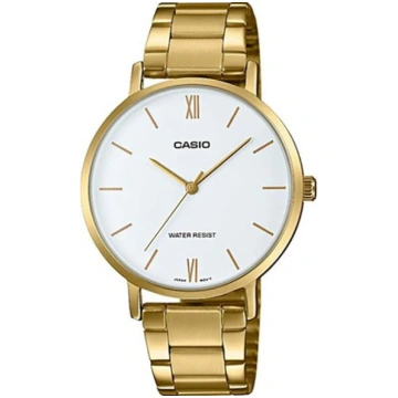 Pulkstenis - CASIO - MTP-VT01G-7BUDF - Balts cipar