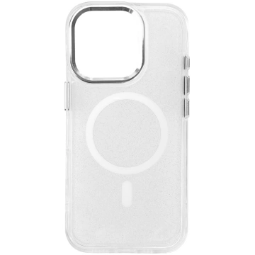 Glitter Case MagSafe for iPhone 16 Pro - white wit
