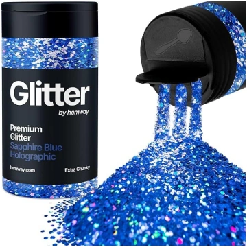 Glitter Shaker Safīra zilais hologrāfiskais sejas 