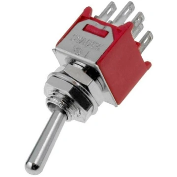 Switch: toggle; Pos: 2; DPDT; ON-ON; 3A/125VAC; 3A