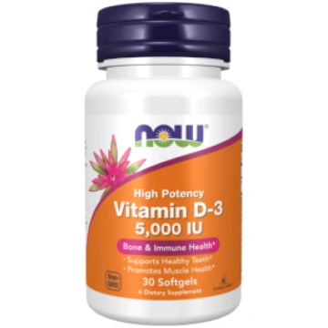 Vitamin D-3 5000 IU Now Foods 30 softgels