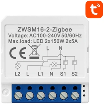 Smart Switch Module ZigBee Avatto ZWSM16-W2 TUYA