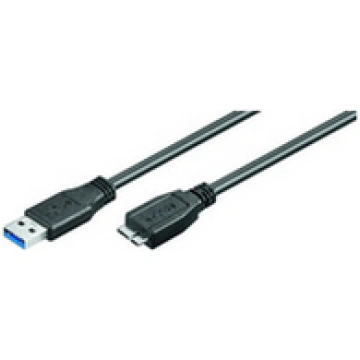 MicroConnect USB3.0 A-B Micro 5m M-M triple shield