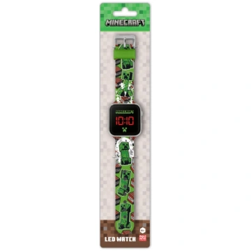 MINECRAFT LED pulkstenis ar silikona siksniņu Cree
