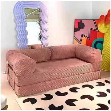 Sofa Bed with Bed Box, Corner Sofa with Sleep Func