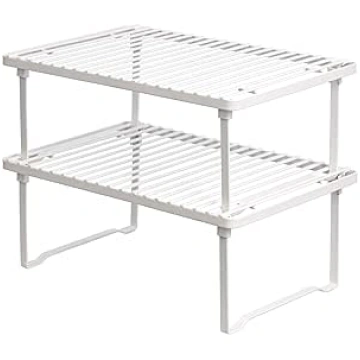AmazonBasics stackable kitchen storage shelves : A