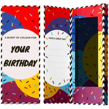 Dāvanu kaste zeķēm Ballonet Happy Birthday Socks C
