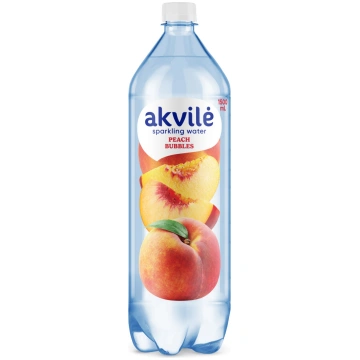 Dzeramais ūdens AKVILE ar persiku aromātu, viegli 