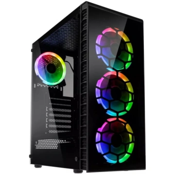 PC Midi Tower Kolink Observatory Lite — Melns, Rūd