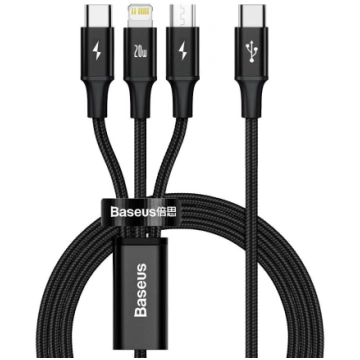 Kabelis USB C spraudnis un pārejas uz 3 spraudņiem