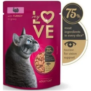 Kaķu barība konservēta Synteza MY LOVE 85 g - tīta