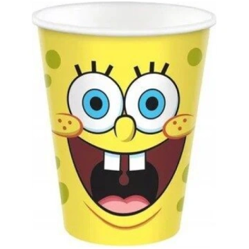 Papīra glāzes "SpongeBob" (Sūklis Bobs Kvadrātbiks