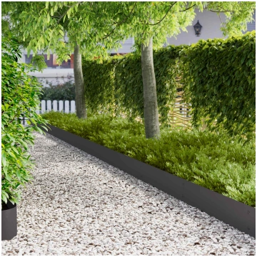 Zāliena apmale 10 pcs 103 x 25 cm tērauds melns