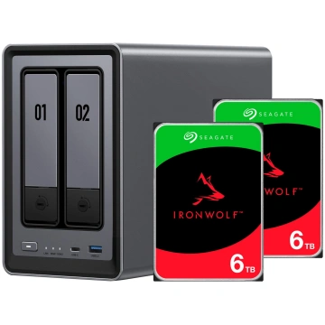 Ugreen DXP2800 + 2x 6TB Seagate IronWolf HDD Bundl