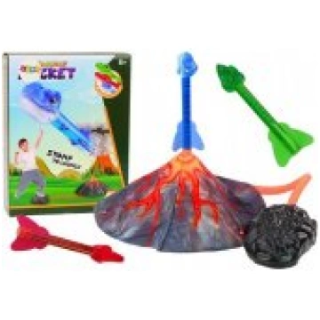 LEAN Toys Dinosaurs Volcano Adjustable Rocket Laun