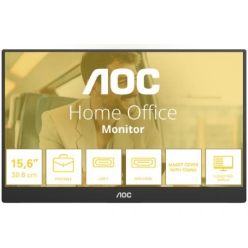 AOC 15.6-inch IPS monitor with Mini HDMI and USB-C