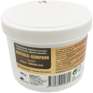 Ichtiolo-Kamparo ziede dzīvnieku ādai - 400g Nav n