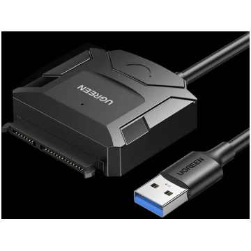 Ugreen 20611 USB 3.0 SATA III melns 0.5m adapteris