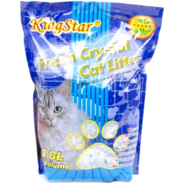 Kaķu smiltis Kingstar Fresh Crystal, silikona gran