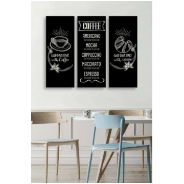 Trīsdaļīga reprodukcija Coffee Wallity