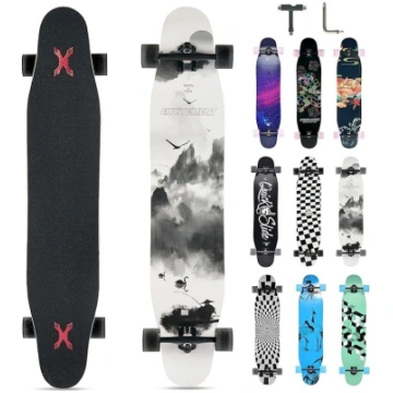 Longboard 118 cm Pro Skateboard, Cruiser Trick Ska