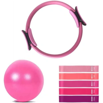Pilates gredzenu komplekts ar jogas bumbu, Pilates