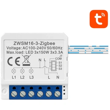 Avatto ZWSM16-W3 3 kanālu ZigBee viedais slēdža mo