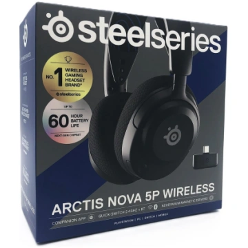 SteelSeries Arctis Nova 5P Wireless Headphones Bla