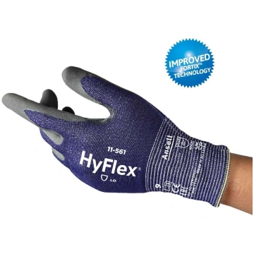 Darba cimdi Ansell HyFlex, zila krās., 10, 2 gab