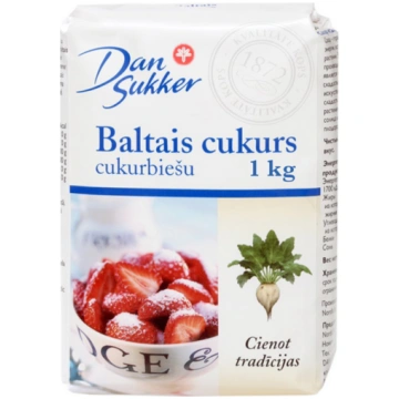 Cukurs DAN SUKKER, cukurbiešu, baltais, 1 kg - 450