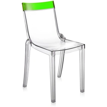 Krēsls Hi-Cut ar zaļu līniju caurspīdīgs Kartell