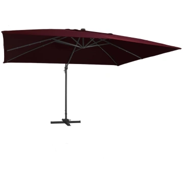 Saulessargs Ar Led Gaismām, 400X300 Cm, Bordo Sark