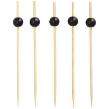 Bambusa uzkodu kociņi Papstar Black Pearl 12 cm, 4
