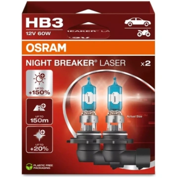 Halogēna spuldzes HB3, 12V, 60W, 3200K, NIGHT BREA