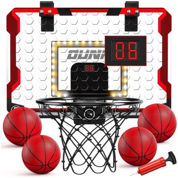 Basketbola grozs ar 4 bumbām, LED un rezultātu tab