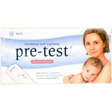 Pre-test Test ciazowy PRE-TEST plytkowy 1 szt 7098